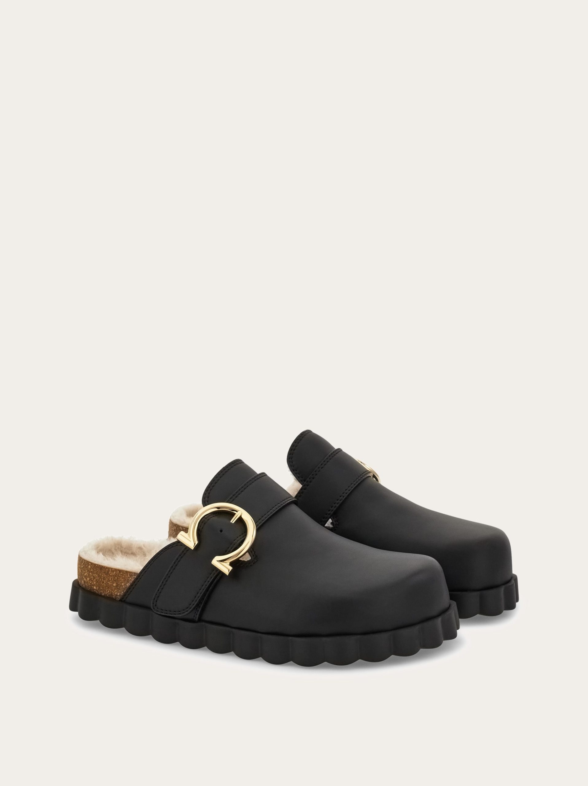 Ferragamo Gancini clog with rippled sole detail - Image 5